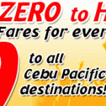 Cebu Pacific Air’s ZERO to HERO SALE!