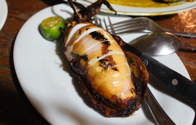 inihaw na pusit grilled squid