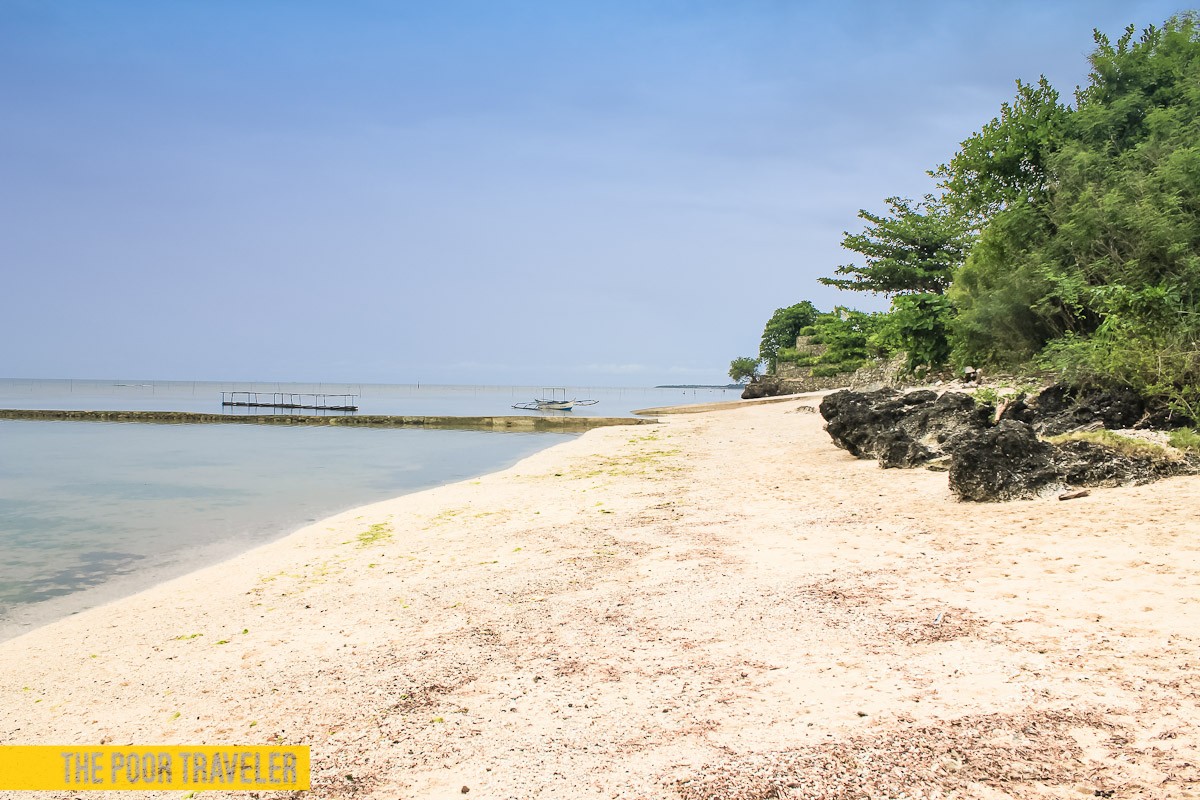 A beach just below the lighthouse