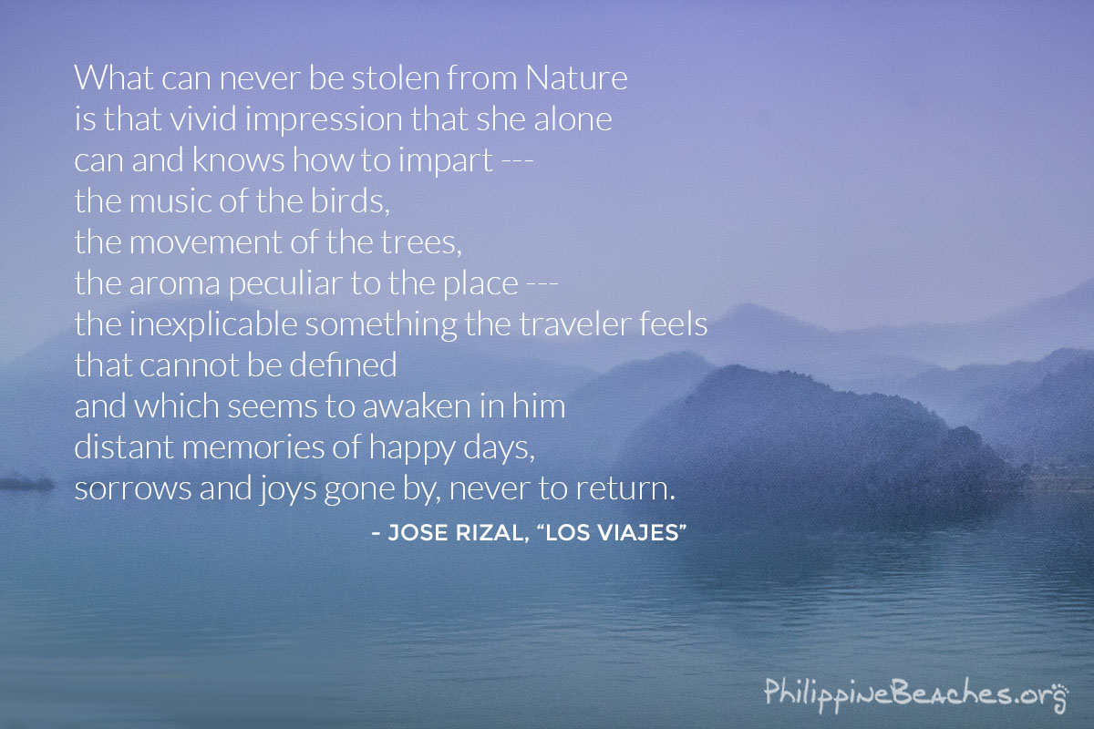 Travel Quotes by Jose Rizal - Philippine Beach Guide