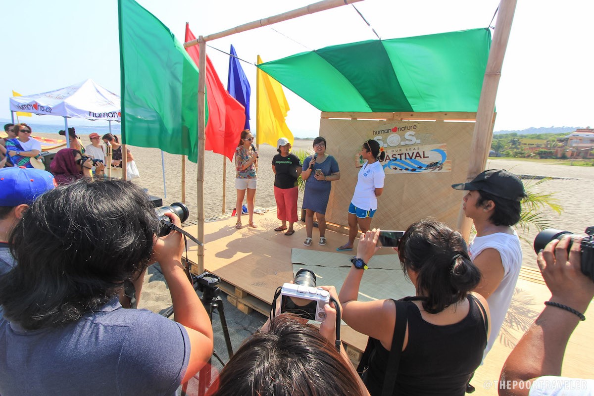 Event host Ingrid Nieto of Mellow 94.7 FM interviewing Maye Padilla of World Wide Fund for Nature, Tina Antonio of La Union Soul, and Anna Oposa of Save Philippine Seas.