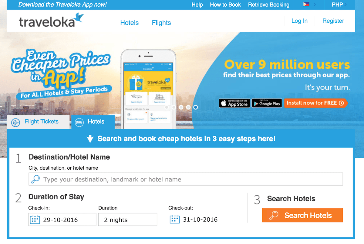 Traveloka website