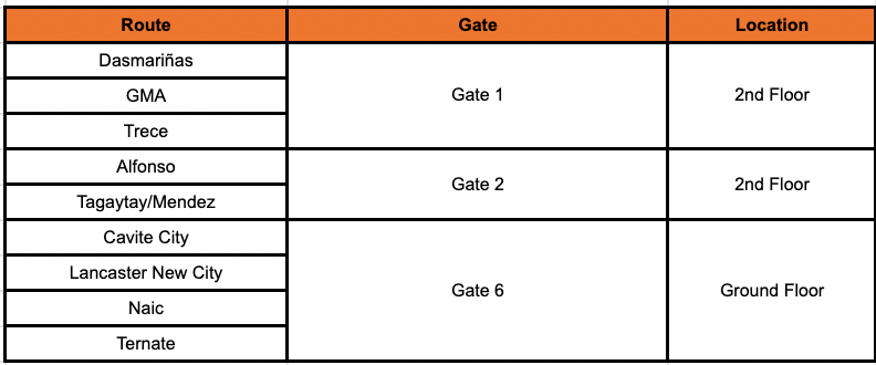 PITX-Cavite Bus Routes