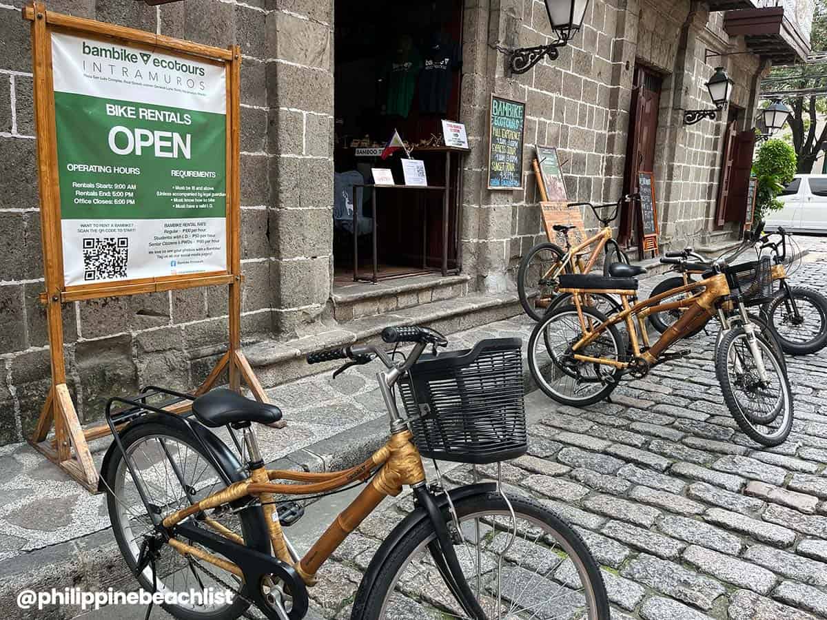 Bambike Ecotours Intramuros