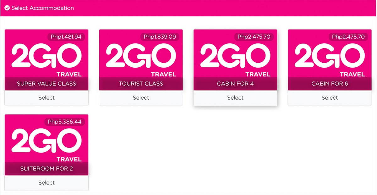 2Go Batangas to Boracay - Ticket Prices