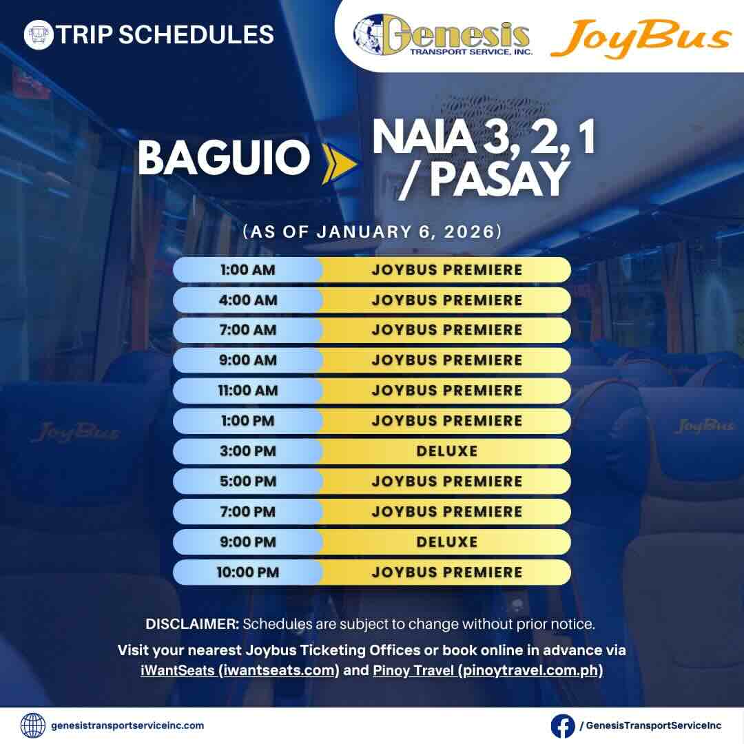 Baguio to NAIA_Pasay Genesis Transport
