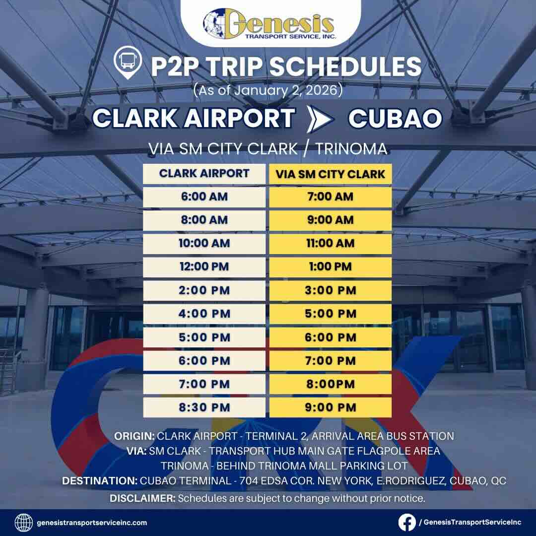 Clark Airport to Cubao Genesis Transport
