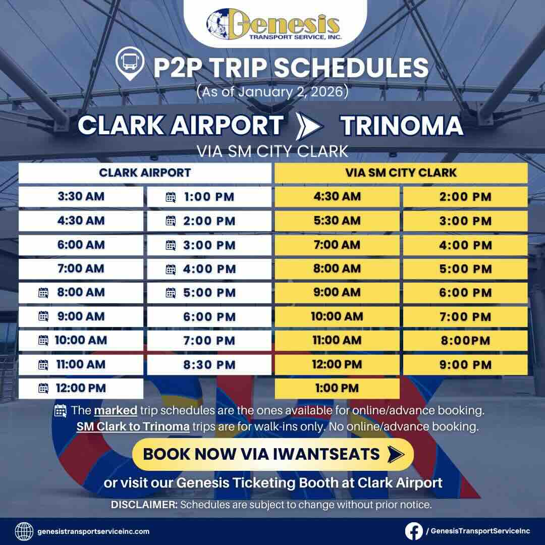 Clark Airport to Trinoma Genesis Transport