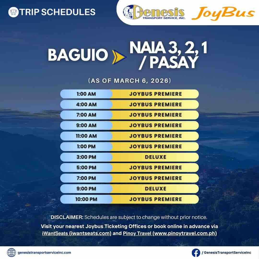 Baguio_NAIA 1_2_3 and Pasay Genesis