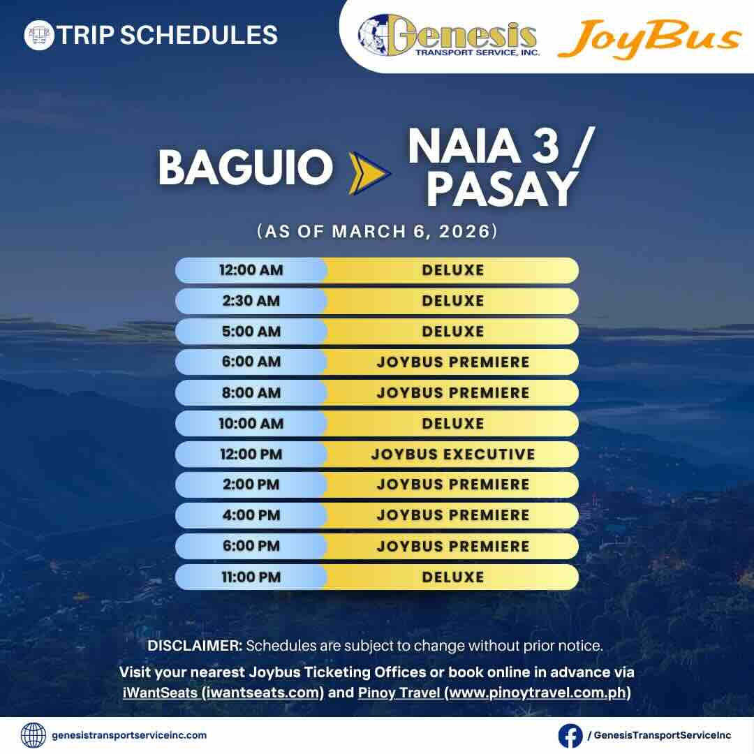 Baguio_NAIA3 and Pasay Genesis