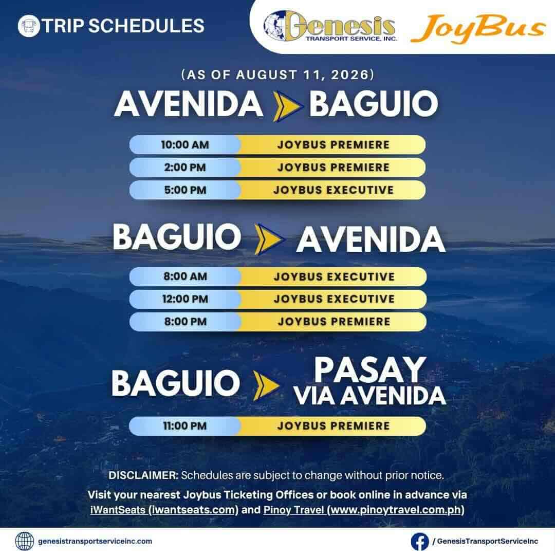 Genesis Transport Avenida_Baguio August 2026