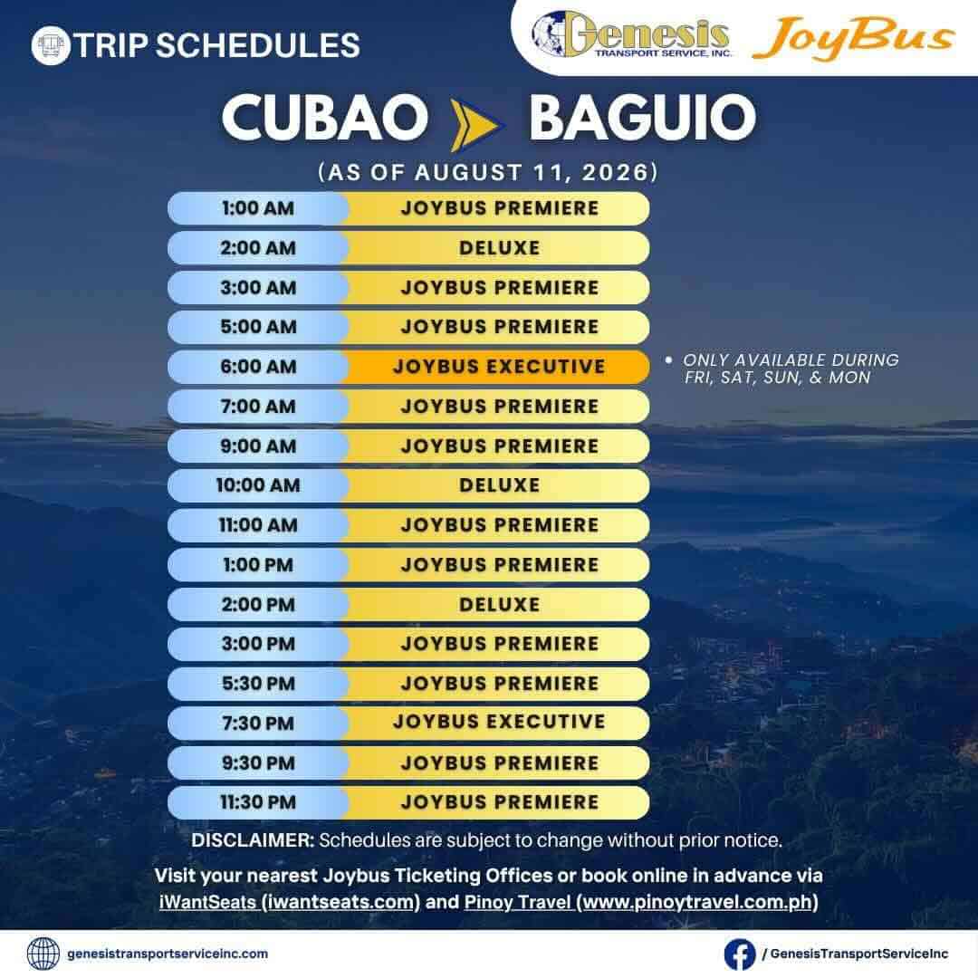Genesis Transport Cubao_Baguio August 2026