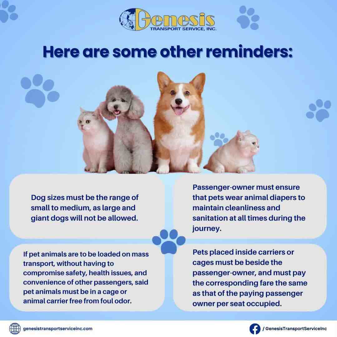 Genesis Transport Pet Policy August 2026