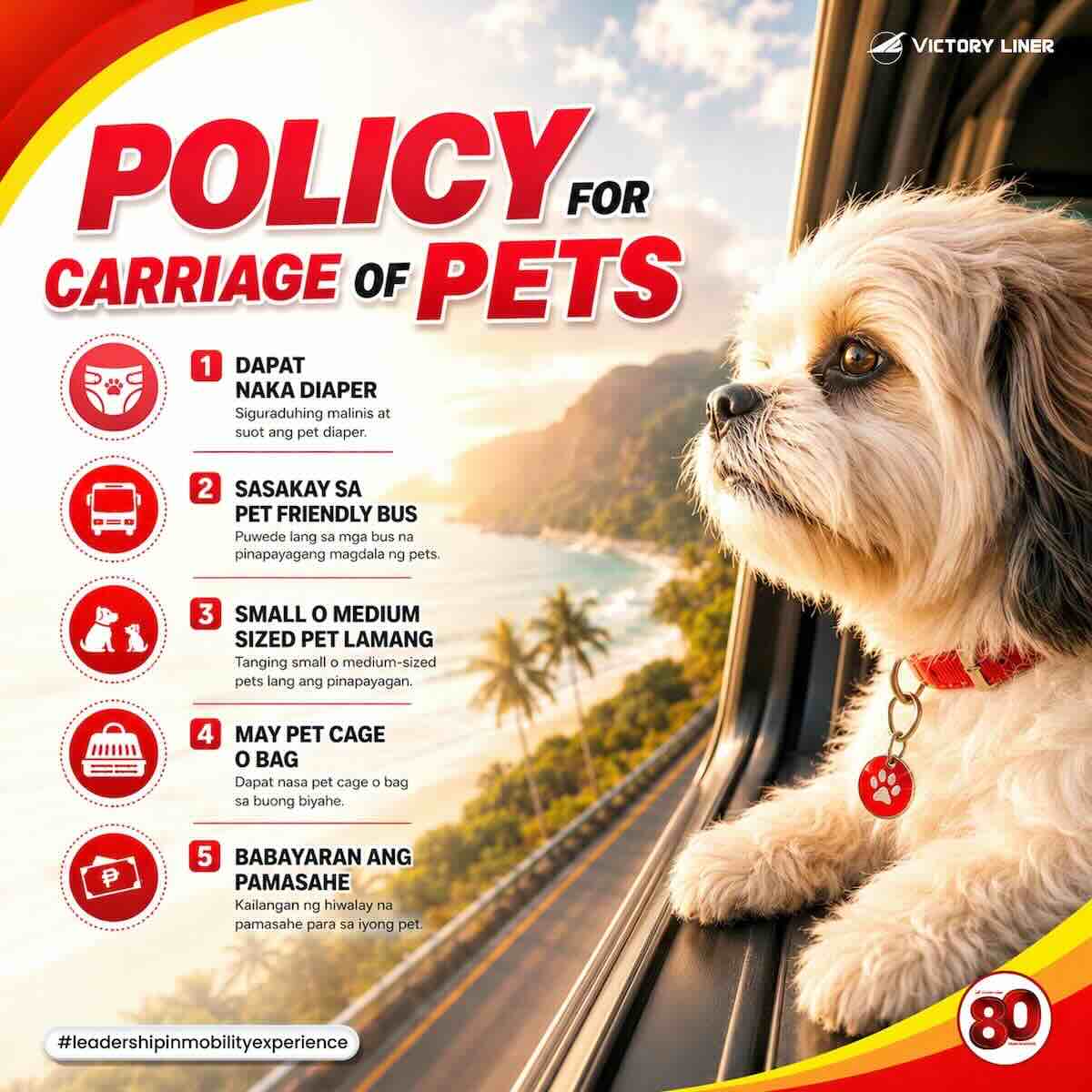 Victory Liner Pet Policy August 2026